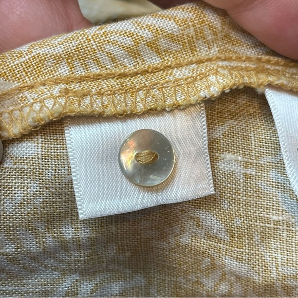 Sigrid Olsen Mustard Yellow Linen Sleeveless Dress Medium Vacation Beach Summer - Picture 11 of 11